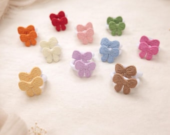 Mini Bow Hair Ties | Baby & Toddler Nylon Bobbles | Small Hair Bows | Girls Hair Accessories