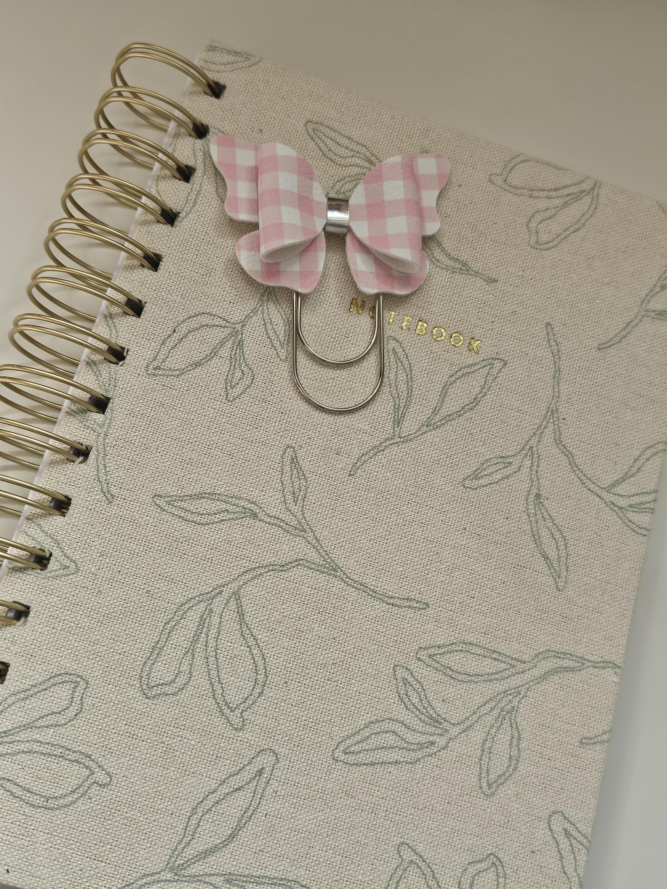Butterfly Bow Planner Clips | Cute Paperclip Bookmark for Planners, Notebooks & Journals | Pretty Stationery Gift for Her - Thumbnail 2