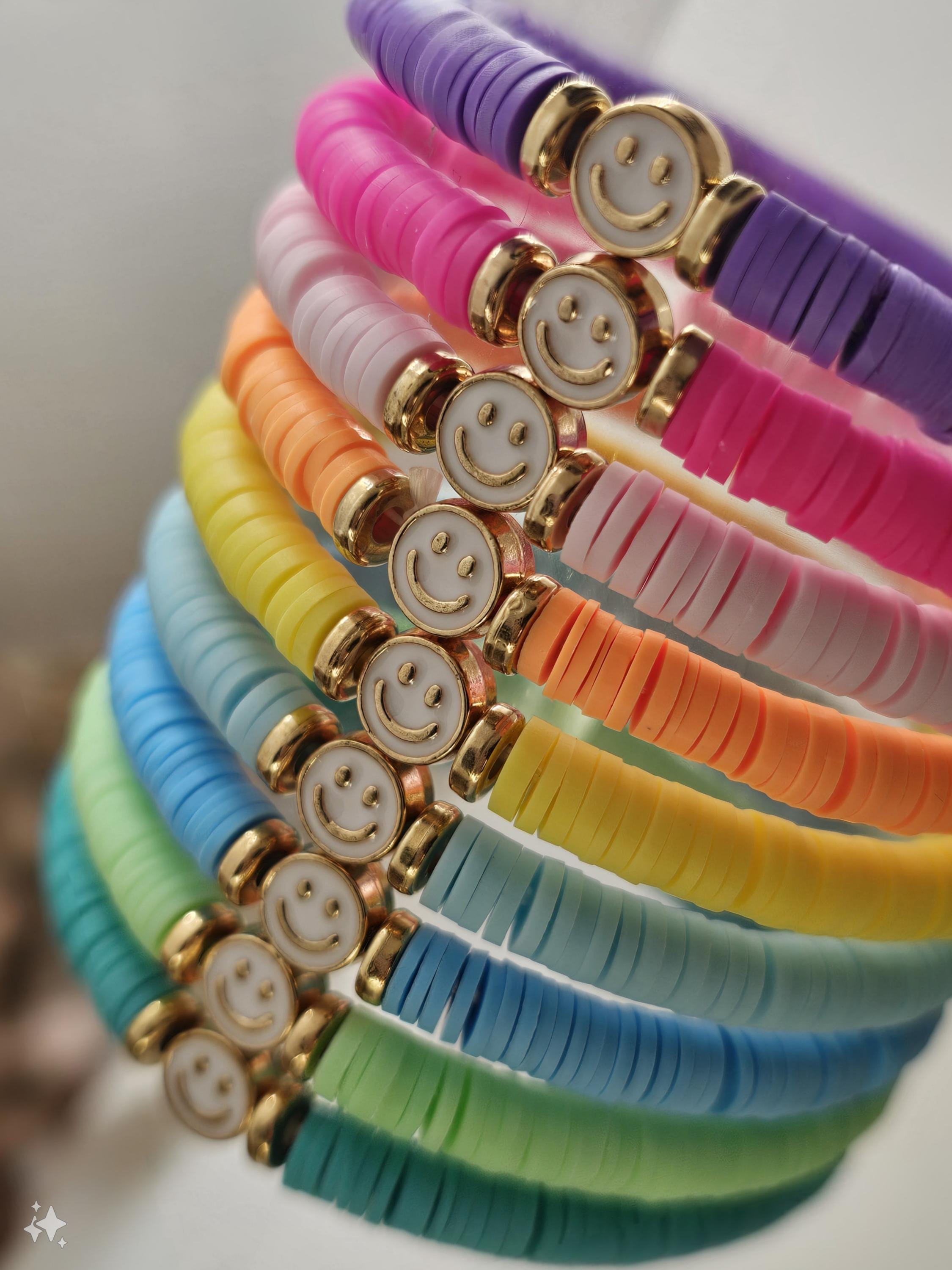 Smiley Polymer Clay Bracelets - Thumbnail 2
