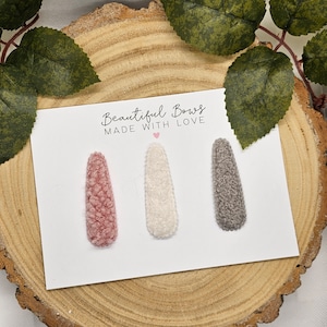 Bouclé Snap Clips | Girls Hair Accessories | Fringe Clips | Baby Hair Clips | Everyday Wear | Clips for Women | Gifts for Girls