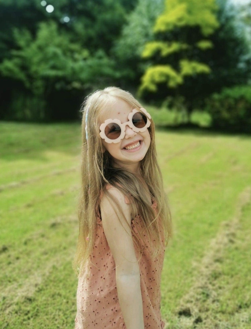 Girls flower sunglasses, Toddler sunglasses, Girls accessories, Stylish sunglasses, Flower girl gift, Girls birthday gift - Thumbnail 2