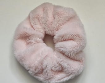 Handmade Plush Velvet Scrunchie, Fluffy Oversized Hair Accessory