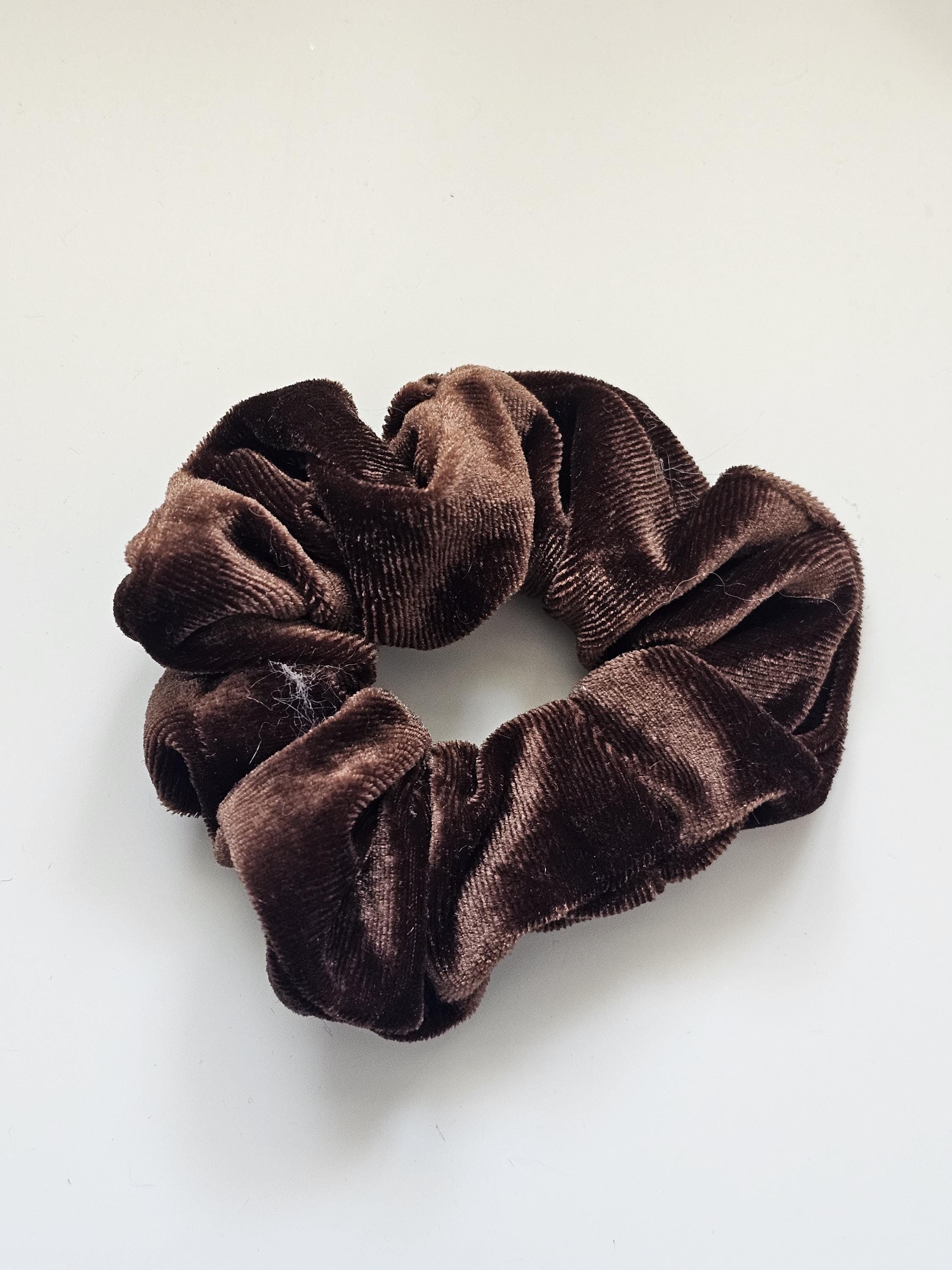Velvet Scrunchie | Neutral Scrunchies | Soft Luxurious Hair Tie | Handmade Hair Accessory for Women & Girls | No Damage | Gift Idea - Thumbnail 3