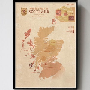 Carte des whiskies d'Écosse (classique)