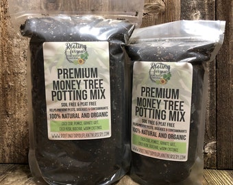 Money Tree Premium Potting Mix SOIL LESS Mix 1/2 Gallon and 1 Gallon Resealable Bags Organic - Oregon Licensed Nursery - Money Tree Soil