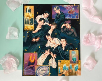 EXO Cream Soda MV - "EXIST" Album - Group Fan Art Print