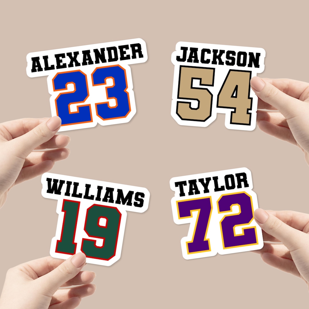 Personalized Name Sticker With Number | Water Bottle, Tumbler, Laptop ...