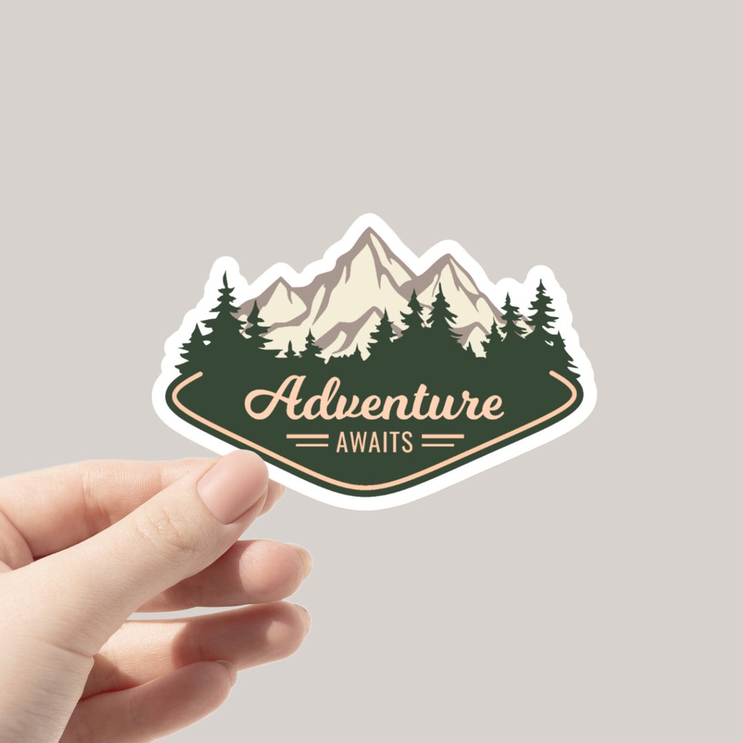 Adventure Awaits Sticker | Water Bottle, Tumbler, Laptop Decal ...