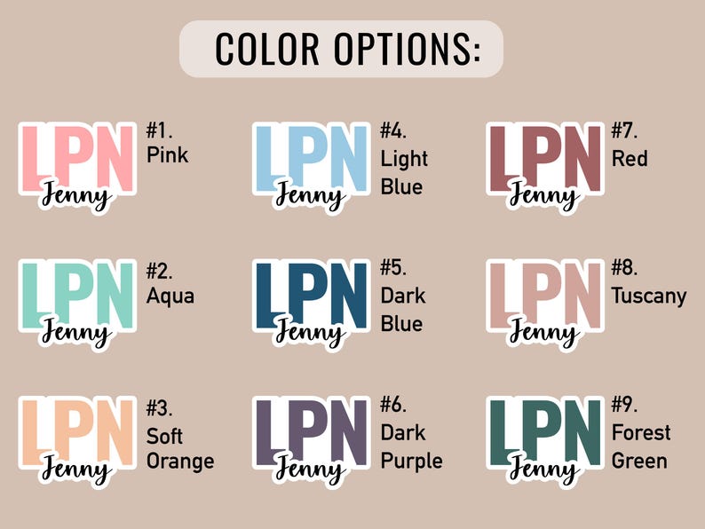 Personalized LPN Name Sticker | Water Bottle, Tumbler, Laptop Decal ...