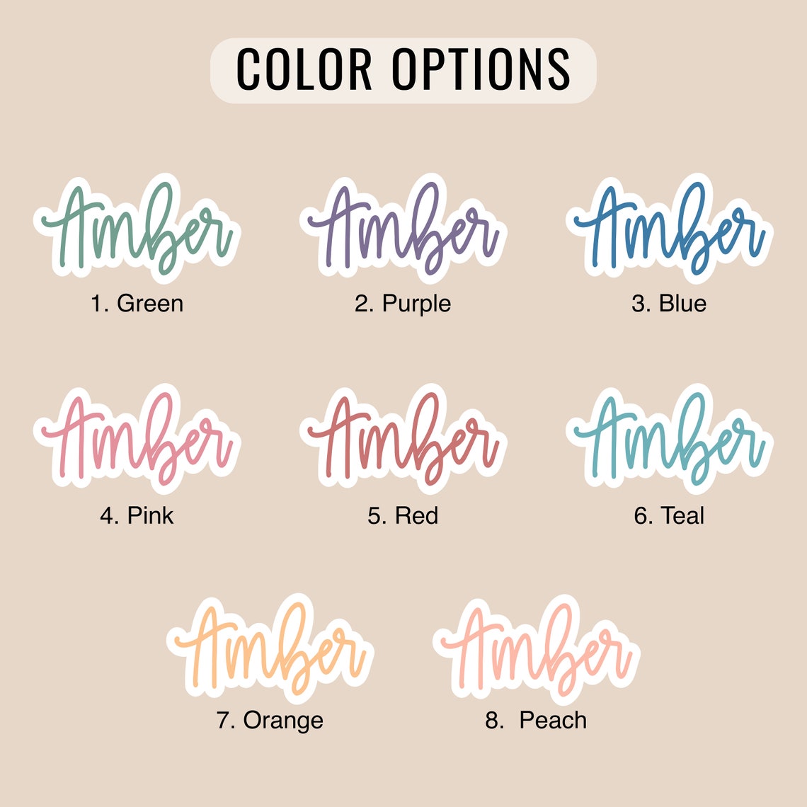 Personalized Script Name Sticker | Water Bottle, Tumbler, Laptop Decal ...