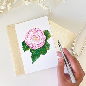 Botanische Grußkarte, Begonia, Geburtstagskarte für Mama, Karte mit Umschlag, mit und ohne Schild
