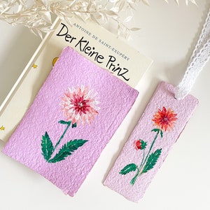 Handgemachte Karte und Lesezeichen, handgeschöpftes Papier