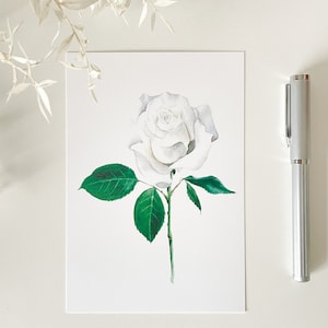 Biglietto di auguri di compleanno, Acquerello rosa, Biglietto di compleanno mamma, con e senza segno di auguri