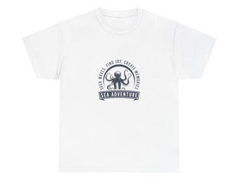 Octopus Sea Adventure Unisex Tee, Nautical Ocean Shirt, Underwater Creature Top, Beach Summer Clothing, Marine Life Apparel