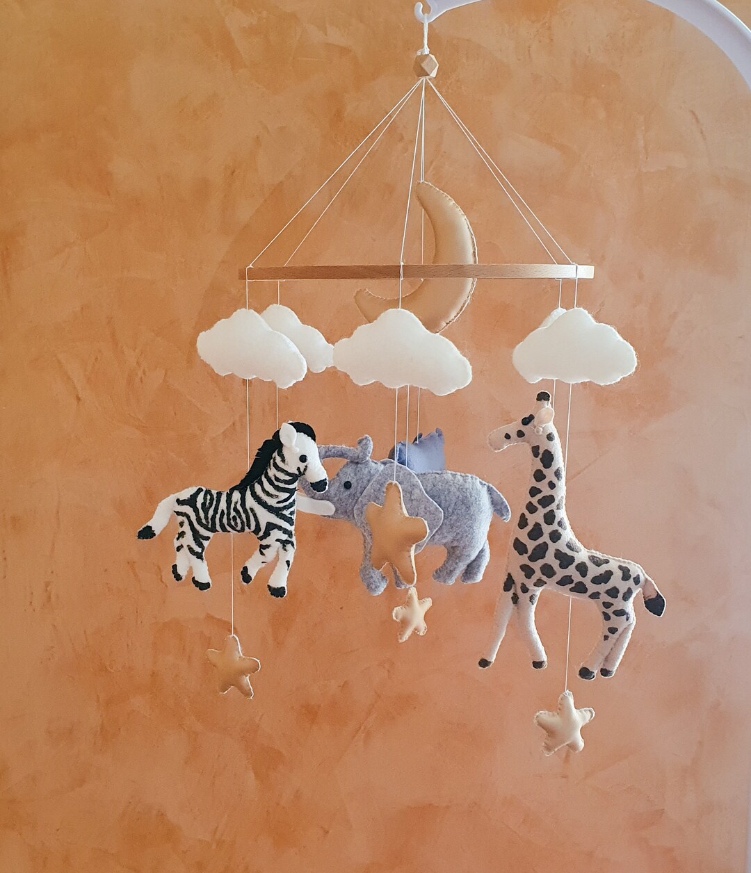 Safari Nursery Mobile for Safari Baby Shower Gift Safari Baby Etsy
