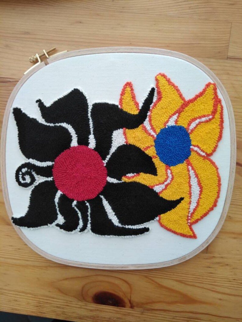 Punch Needle Wall Hanging Inspired by Alexander Calder Etsy