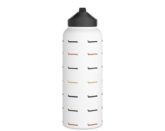 Dackel Wiener Hund Muster Edelstahl Wasserflasche BPA-frei Twist-On Deckel
