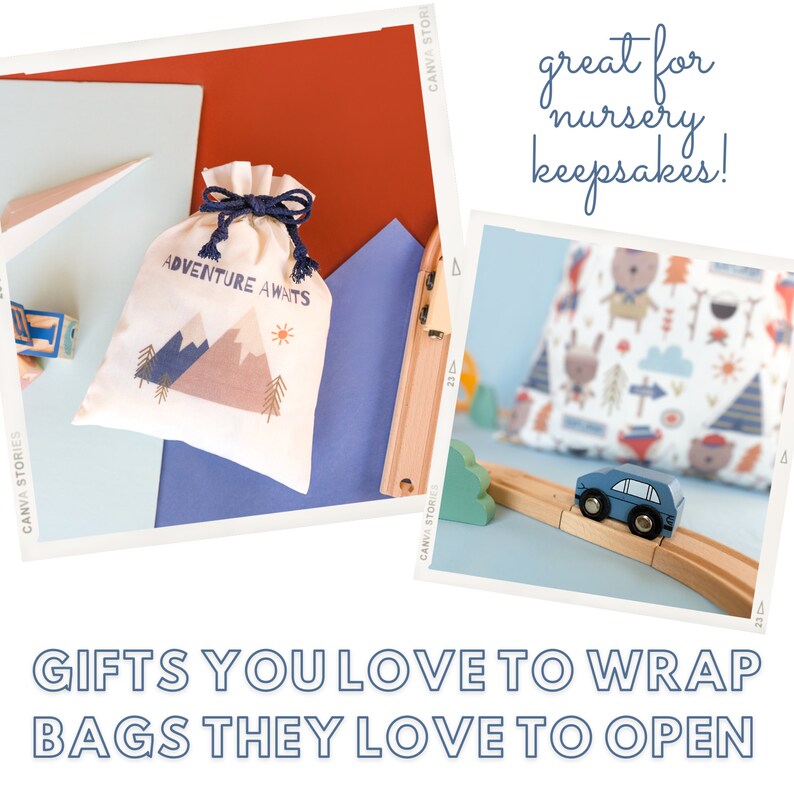 Baby Shower Gift Bag Reusable Gift Wrap for Boy Bday Fabric Etsy