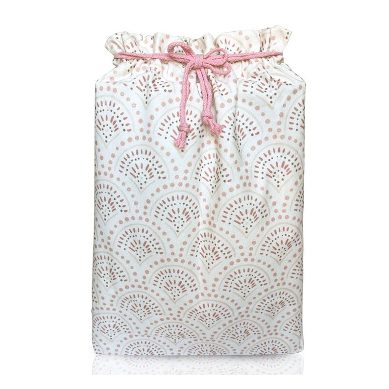 Bolsas de regalo de tela reutilizables: lona de algodón rosa, para despedidas de soltera y baby shower XL Pink Boho