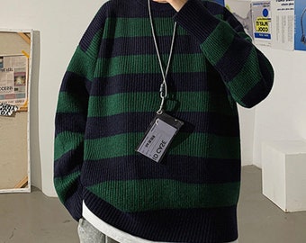 green and black sweater