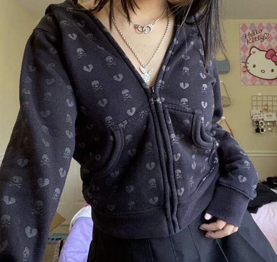 zip hoodie with print