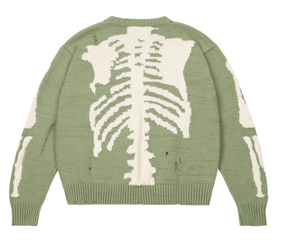 Grunge Oversized Knitted Skeleton Bone 