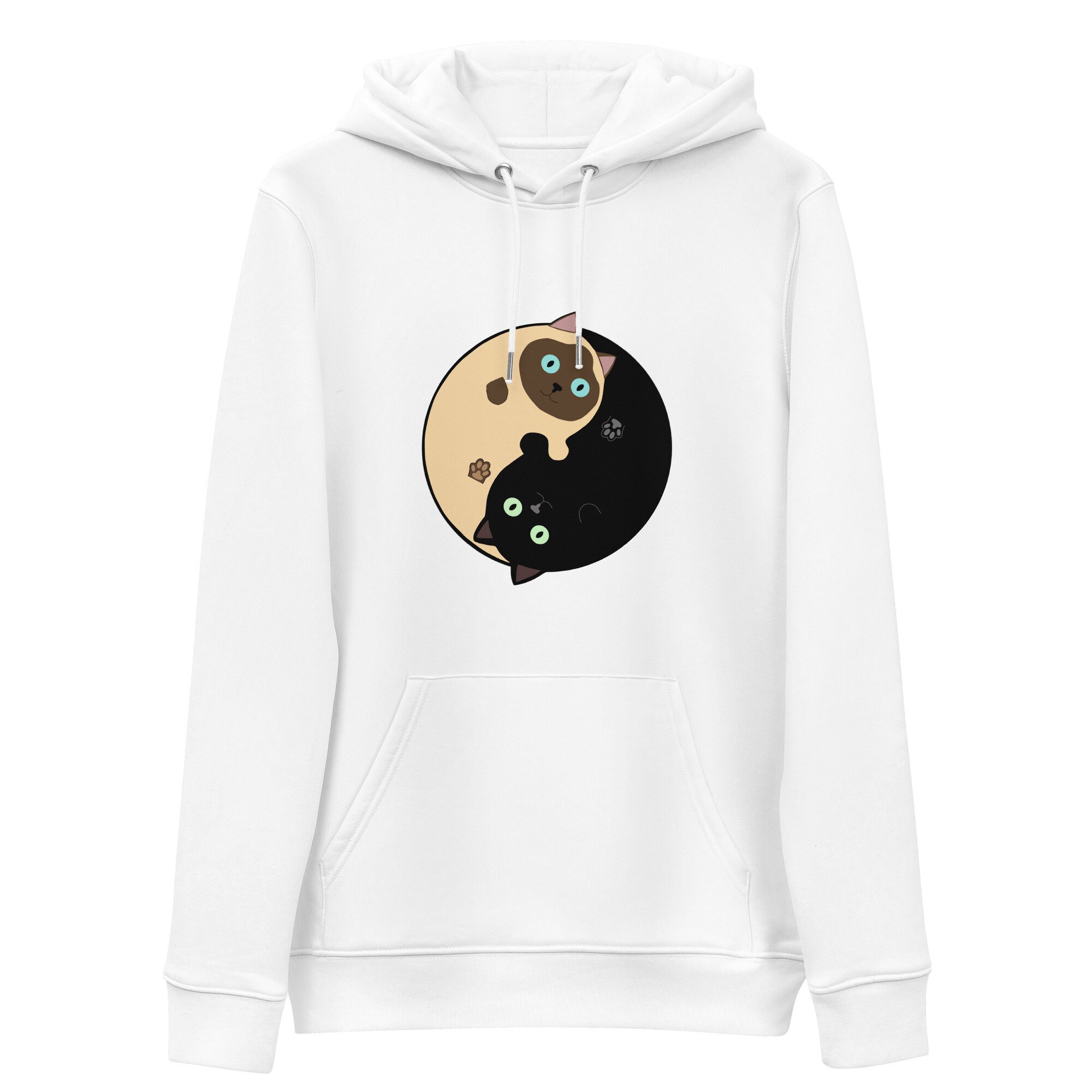 Siamese and Black Cats Yinyang Hoodie Hoody Etsy