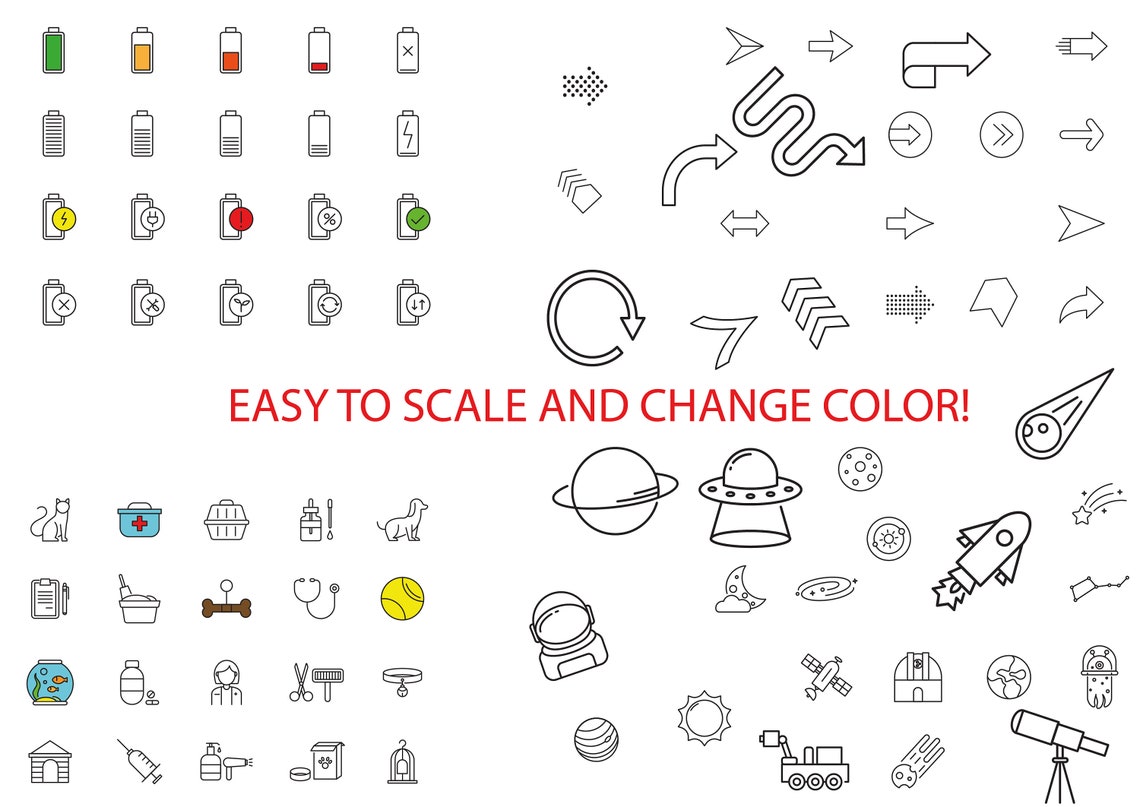 Icon Bundle Pack Over 500 Icons Icon Vector Pack Vector - Etsy