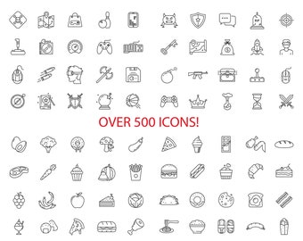 Icon Bundle Pack | Over 500 Icons | Icon Vector Pack | Vector Icons | Ai, EPS, PDF