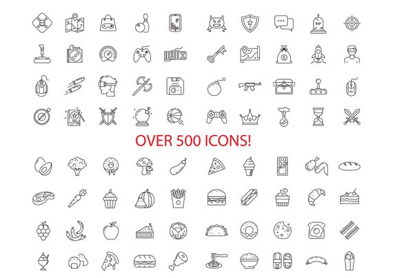 Icon Bundle Pack Über 500 Icons Icon Vektor Pack Vektor Icons Ai, EPS, PDF  - .de