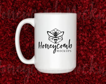 Mug Mockup, 15oz White Ceramic Mug Mockup, Christmas Mug Mockup, Valentine Mug Mockup, 15 Ounce Mug Mock Up, White Coffee Cup Mockup