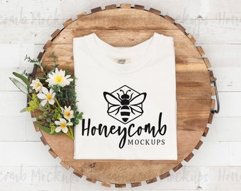 Comfort Colors 1717 White Mockup, 1717 Mockup, Comfort Colors Mockup, Folded Mockup, Comfort Colors White, Summer Mockup, Spring Mockup