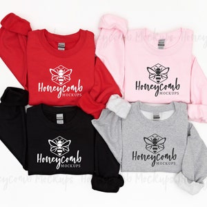 Gildan 18000 Group Mockup, Multiple Family Mockup Sweatshirt, Folded Sweatshirt Mockup, Group Sweatshirt Mockup, 18000 Christmas Mockup