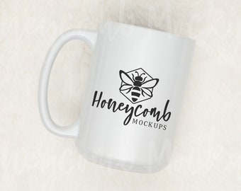 15oz White Mug Mockup, 15oz Ceramic Mug Mockup, Cozy Mug Mockup, Coffee Mug Mockup, Styled Mug Photo, Real Mug Mockup, Mug Mock Up 15oz