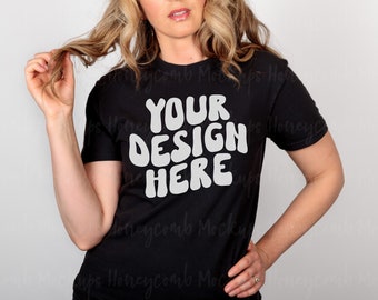 Black Comfort Colors 1717 Mockup, 1717 Model Mockup, Comfort Colors Black Mockup, Black Shirt Mockup, Comfort Colors Mockup, Trendy Mockup