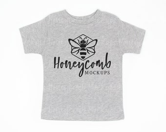 Bella Canvas Athletic Heather 3001T Mockup, 3001T Toddler Mockup, Toddler T-Shirt Mockup, Grey Kids T-Shirt Mockup, Gender Neutral 3001T