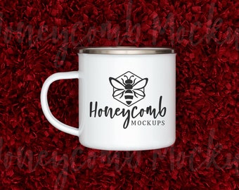340 g campingmugg mockup, alla hjärtans dag-mugg mockup, emaljmugg mockup, silverkantad mugg mockup, julmugg mockup, lägereldsmugg mockup