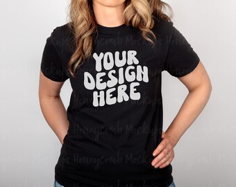 Black Comfort Colors 1717 Model Mockup, Comfort Colors Black Mockup, 1717 Mockup Black, Trendy Mockup 1717, Comfort Colors Model Mockup