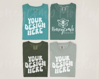 Comfort Colors 1717 Mockup, Comfort Colors Green Shirts Mockup, St Patricks Day Group Mockup, Seafoam 1717,  Light Green 1717, Bay 1717