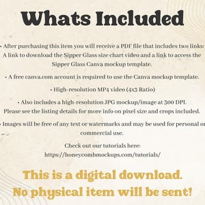 Sipper Glass Video Mockup, Sipper Glass Size Chart, Printify Sipper Glass Mockup, 16oz Glass Beer Can Mockup, Glass Can Video Size Chart image 4