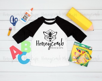 Bella Canvas 3200T Mockup, Toddler Mockup, Kids Baseball Tee Mockup, Back To School Mockup, School Shirt Mockup, Kids School Mockup