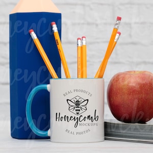 11oz Light Blue Accent Mug Mockup, Light Blue 11oz Colorful Mug Mockup, Light Blue Accent Mug Mock Up, Light Blue Two-Tone Mug Mockup 11 oz