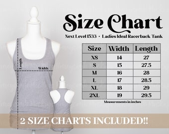 レディース レーサーバック タンクトップ サイズ表: Next Level