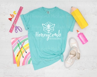 Teacher Shirt Mockup, C1717 Chalky Mint Mockup, Comfort Colors 1717 Mockup, 1717 Teacher Mockup, Real Photo Mockup, 1717 Flat Lay Mockup