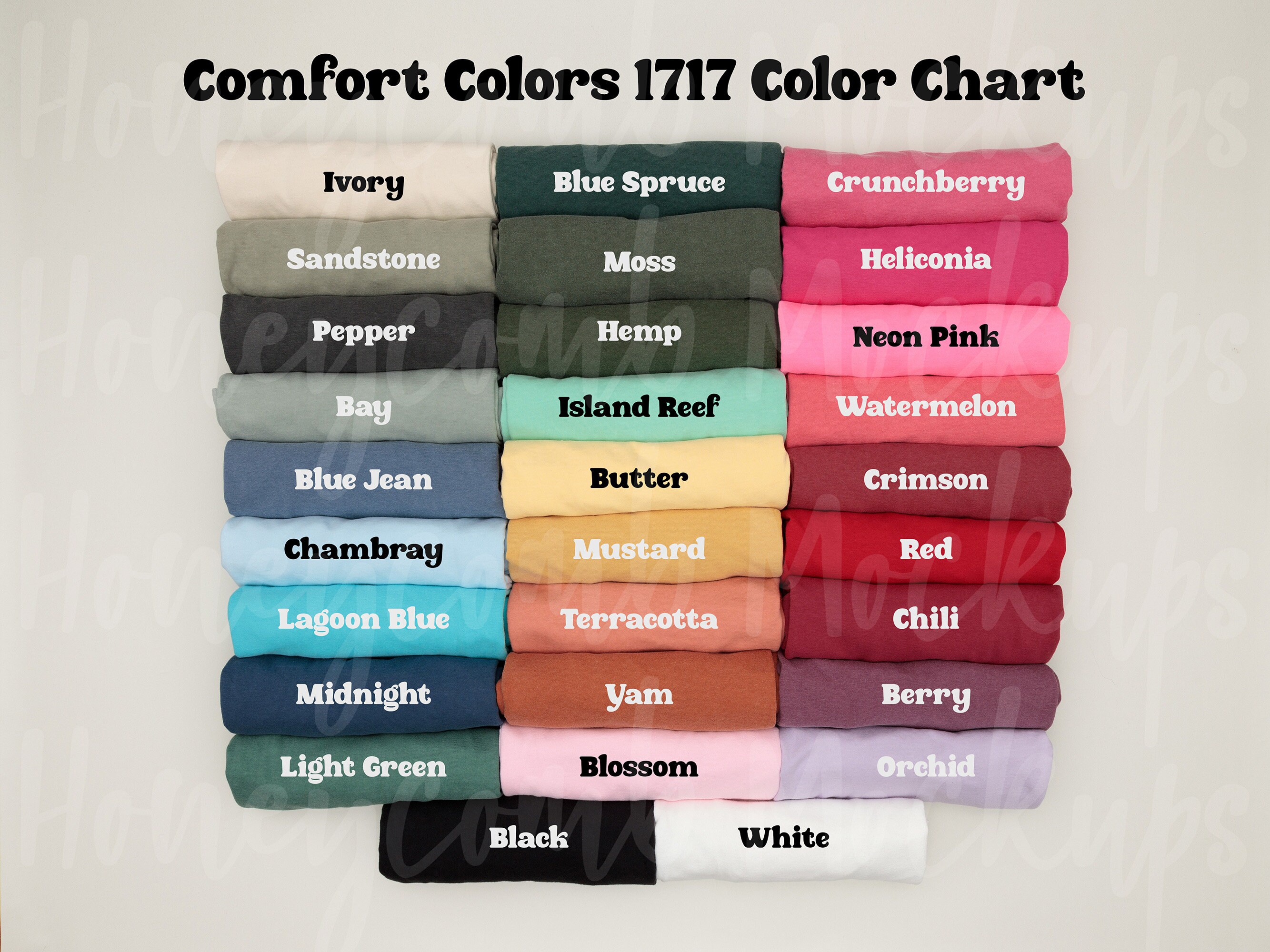 1717 Color Chart for Printed Mint Users, C1717 Color Chart, Editable ...