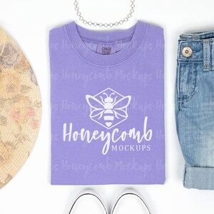 Comfort Colors 1717 Violet Mockup, C1717 Mockup, Comfort Colors Shirt Mockup, Summer 1717 Mockup, Violet C1717 Mockup, Comfort Colors Violet