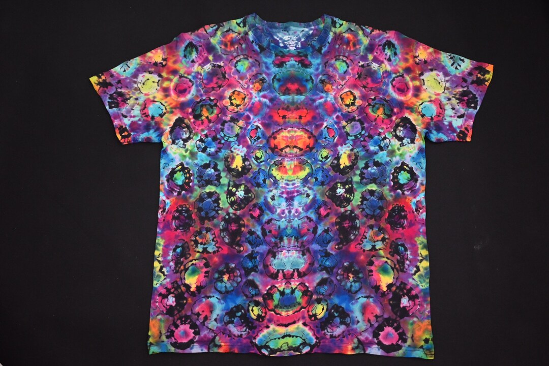 L. Reverse Confetti Kenney Style Fancy Rainbow Tie Dye Shirt. - Etsy