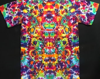 S. Psychedelic confetti  Kenney Style tie dye shirt. Handmade rainbow goodness.