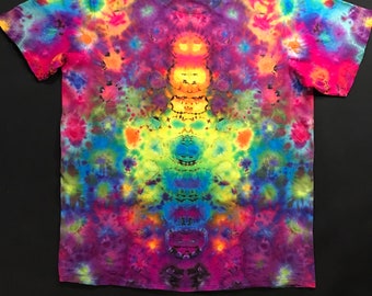 XL Reverse Dyed fancy Rainbow Kenney Style  tie dye shirt