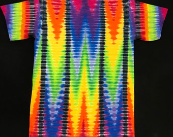 Size S Rainbow zigzag tie dye shirt. Ziggety!!